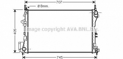 AVA QUALITY COOLING ol2338 -  Радиатор, охлаждение двигателя